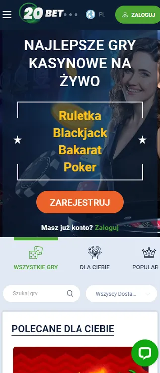 20Bet mobilna