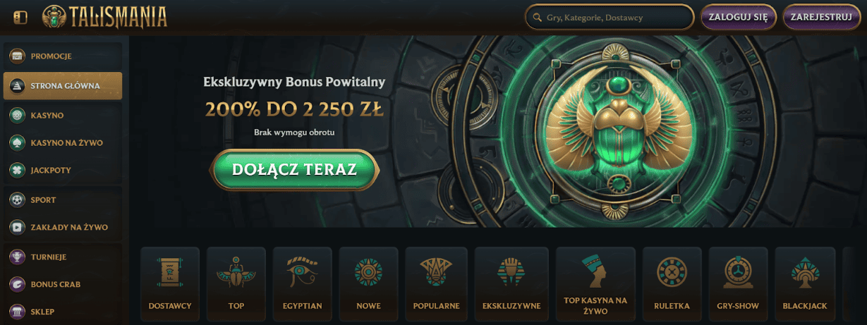 Talismania kasyno online bonus powitalny