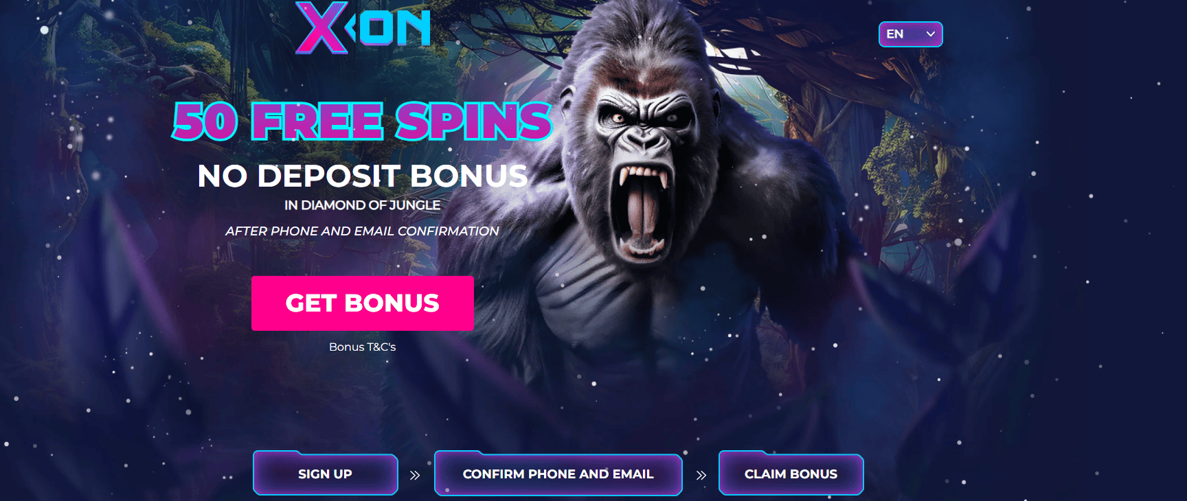 Bonus od XON bet 50 free spinów