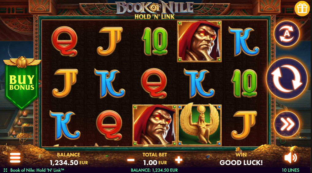 book of nile hold n link slot