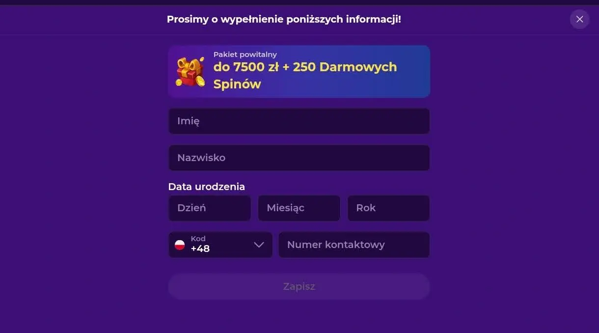 gambloria casino dane osobowe