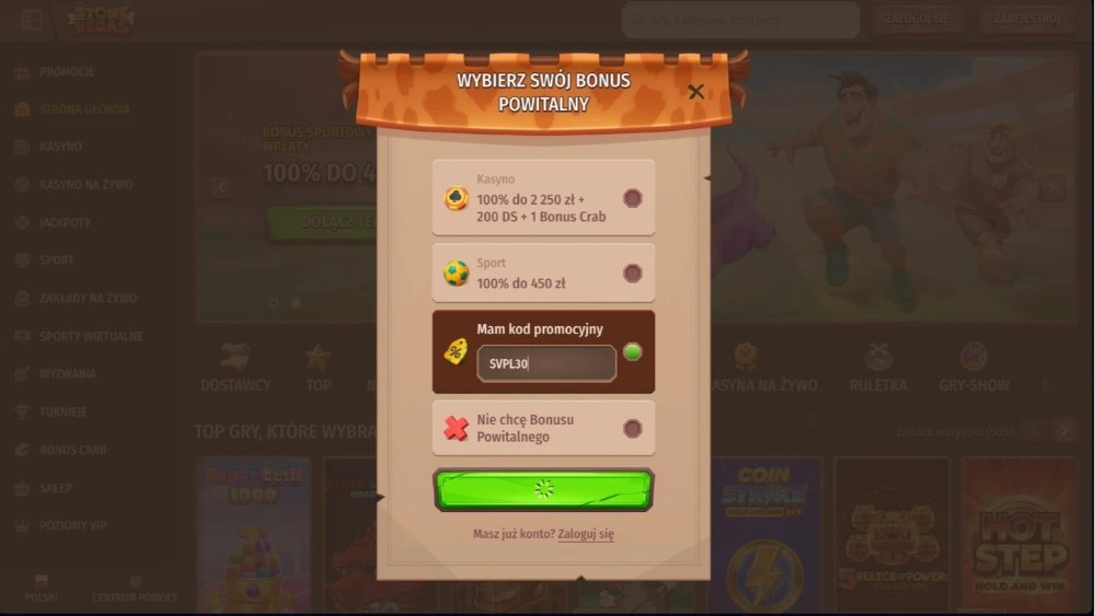 stone vegas casino promo code