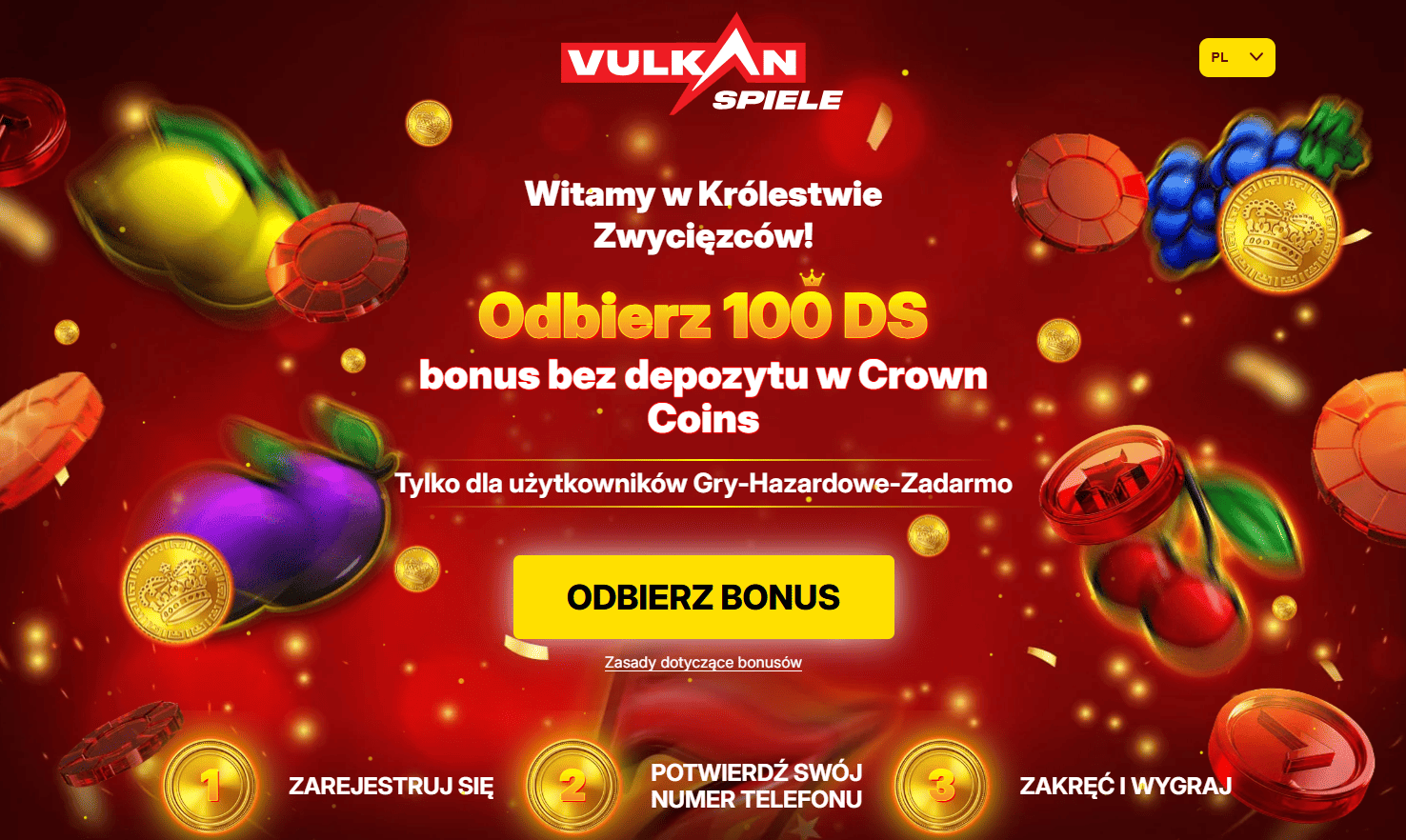 vulkanspiele 100 free spins